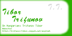 tibor trifunov business card